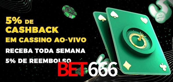 Promoções do cassino ao Vivo BET666